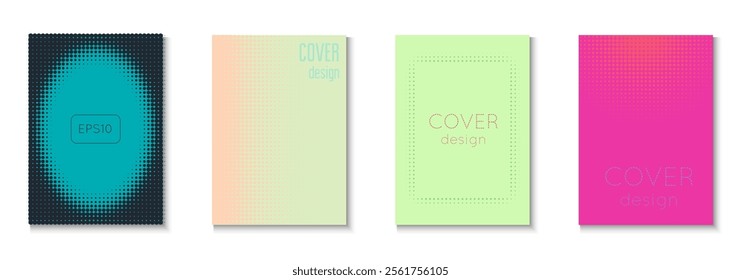 Party Template Set. Summer Concept With Minimal Art. Young Brand In Minimalistic Frame. Graphic Flyer. Minimalist Line Poster. Geometric Dot Pattern. Trendy Party Template