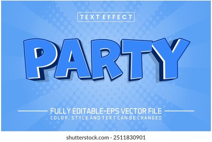 Party text effect editable template