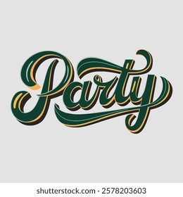 Party text of saint patrick day vector typography transparent background