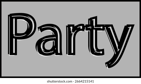 Texto del partido escrito en letras minúsculas. Diseño de letras de Vector.