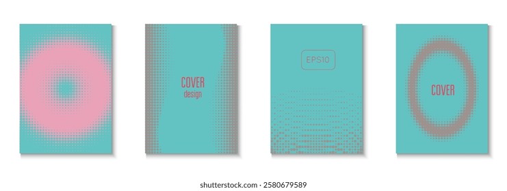 Party Texture Set. Future Concept In Minimal Layout. Dynamic Elements In 2d Presentation. Dot Flyer. Minimalist Book Cover. Geometric Wave Template. Trendy Party Texture