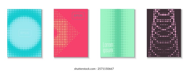 Party Texture Set. Summer Circles With Modern Art. Dynamic Elements In 2d Presentation. Wave Flyer. Minimalist Graphic Background. Geometric Halftone Template. Trendy Party Texture