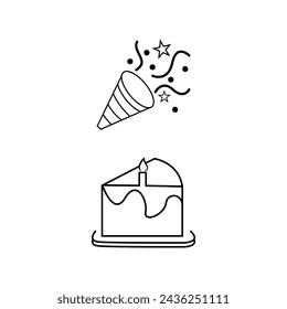 Party thin line icon set. Outline symbol collection. Editable vector stroke. 480x480 Pixel Perfect scalable