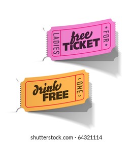 Party tickets. Vector.