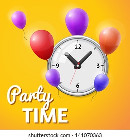 party time abstract clock