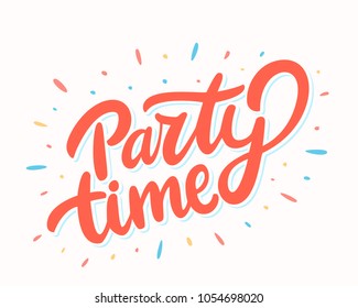 Lets Celebrate Banner Vector Lettering Stock Vector (Royalty Free ...