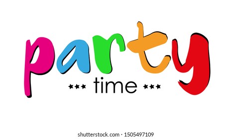party time with creatif font design.