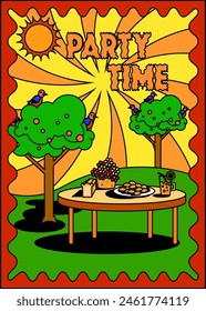 ilustración de diseño de tiempo de fiesta para fondo, Anuncio, cartel, volante, Plantilla, diseño, etc
