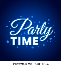 Party Time Enjoy Celebration New Year Banner Template Design Vector