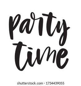 party time hand lettering vector illustration