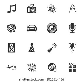 Party time icons for web design