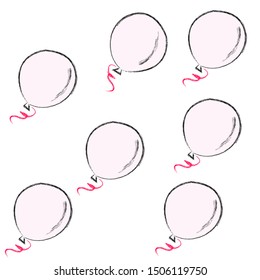 Party time.Decoration scene with balloons.Invitation.Party time.