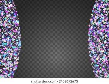 Party Tinsel. Falling Dust. Pink Light Serpentine. Carnival Sparkle. Rainbow Paper. Cristal Design. Happy Texture. 3d Surprise Template. Blue Party Tinsel