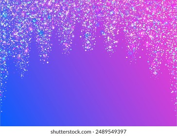 Party Tinsel. Glare Pattern. Blue Light Effect. Modern Ribbon. Disco Birthday Backdrop. Unicorn Glitter. Carnival Sparkle. Falling Banner. Pink Party Tinsel