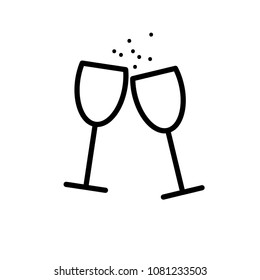 Party, toast icon vector template