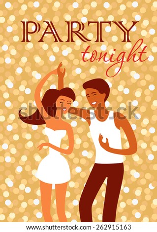 Party tonight vector poster