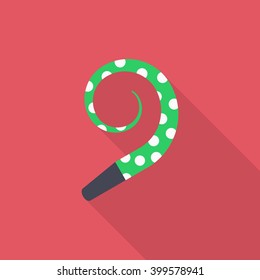 Party toy icon , Vector flat long shadow design.