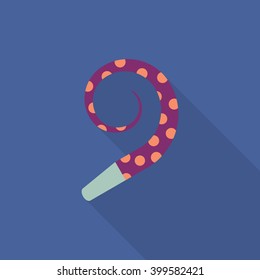 Party toy icon , Vector flat long shadow design.