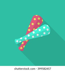 Party Toy icon , Vector flat long shadow design.