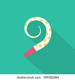Party toy icon , Vector flat long shadow design.