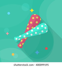 Party Toy icon , Vector flat long shadow design.