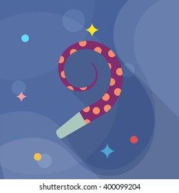 Party toy icon , Vector flat long shadow design.