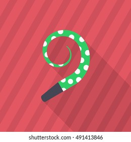 Party toy icon , Vector flat long shadow design.