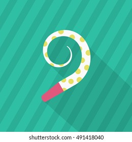 Party toy icon , Vector flat long shadow design.