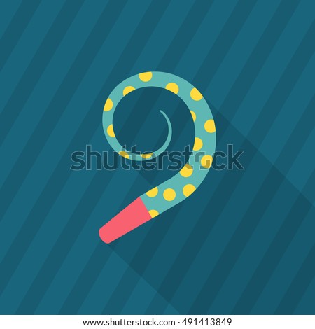 Party toy icon , Vector flat long shadow design.