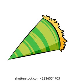 party trumpet icon, new year. celebration theme, birthday, sport. for template, sticker, pattern, greeting card. hand drawn vector.