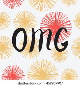 Party typographic quote card. Vector invitation card illustration for design 
