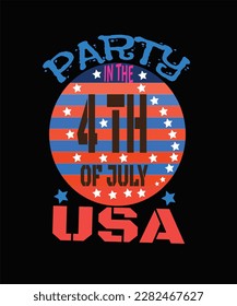 Party in the USA Independence day new t-shirt design. 