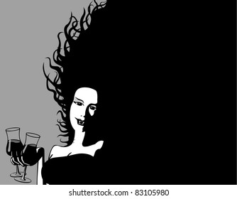 party vampire shares a drink