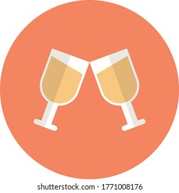 party vector flat color icon 