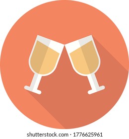party vector flat color icon