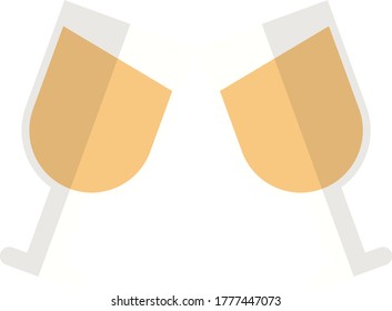 party vector flat color icon