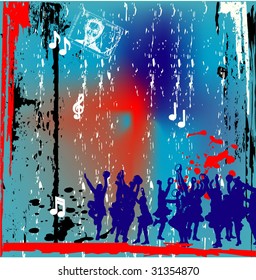 party vector grunge background