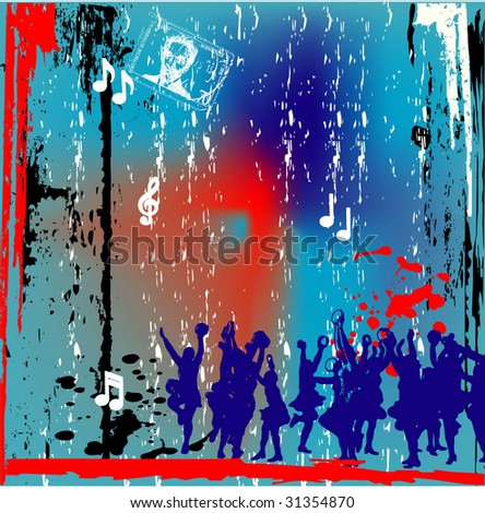 party vector grunge background