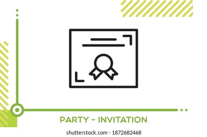 Party Vector Icon Certificate Invitation