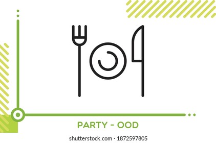 Party Vector Icon Cutlery Food