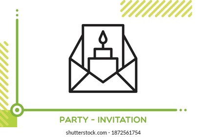 Party Vector Icon Envelope Invitation