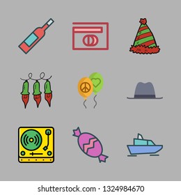 party vector icon set