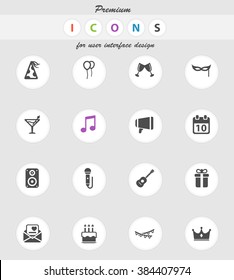 Party  vector icons for web sites and user interface