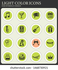 Party vector icons for web and user interface design
