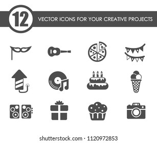 party vector icons for your creative ideas