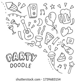 Party Vector illustration. Doodle design concept