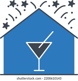 party  Vector illustration on a transparent background. Premium quality symmbols. Glyphs vector icons for concept and graphic design. 
