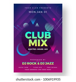 Party vector poster template design.