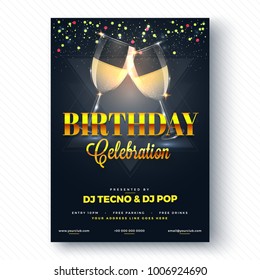 Party vector poster template design.