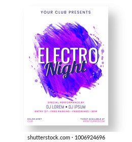 Party vector poster template design.
